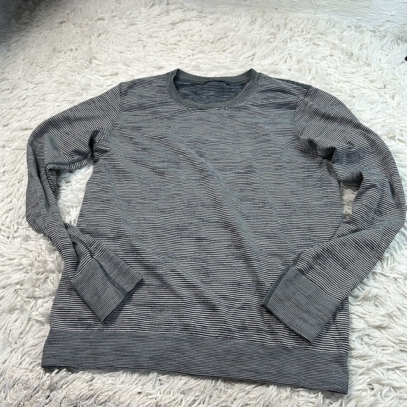 Lululemon Swiftly Relaxed-Fit Long Sleeve Shirt Chroma Check Stripe Alpine White - Picture 1 of 4